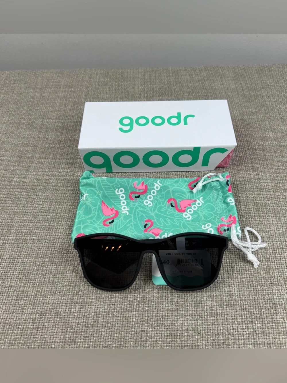 New Goodr The Future is Void Sunglasses Black Unisex Sunnies VRG UPF Lightweight